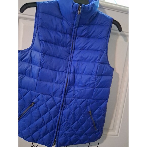 Talbots Quilted Puffer Vest Royal Blue XS - Picture 2 of 6